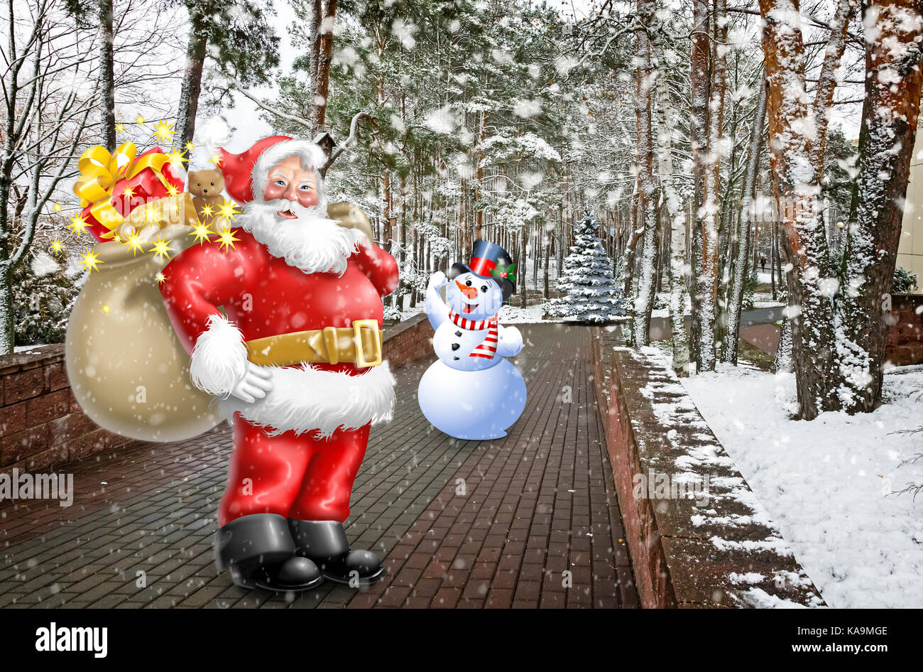 Figurines du Père Noël Assis, Jolie Poupée Assise du Père Noël avec Sac