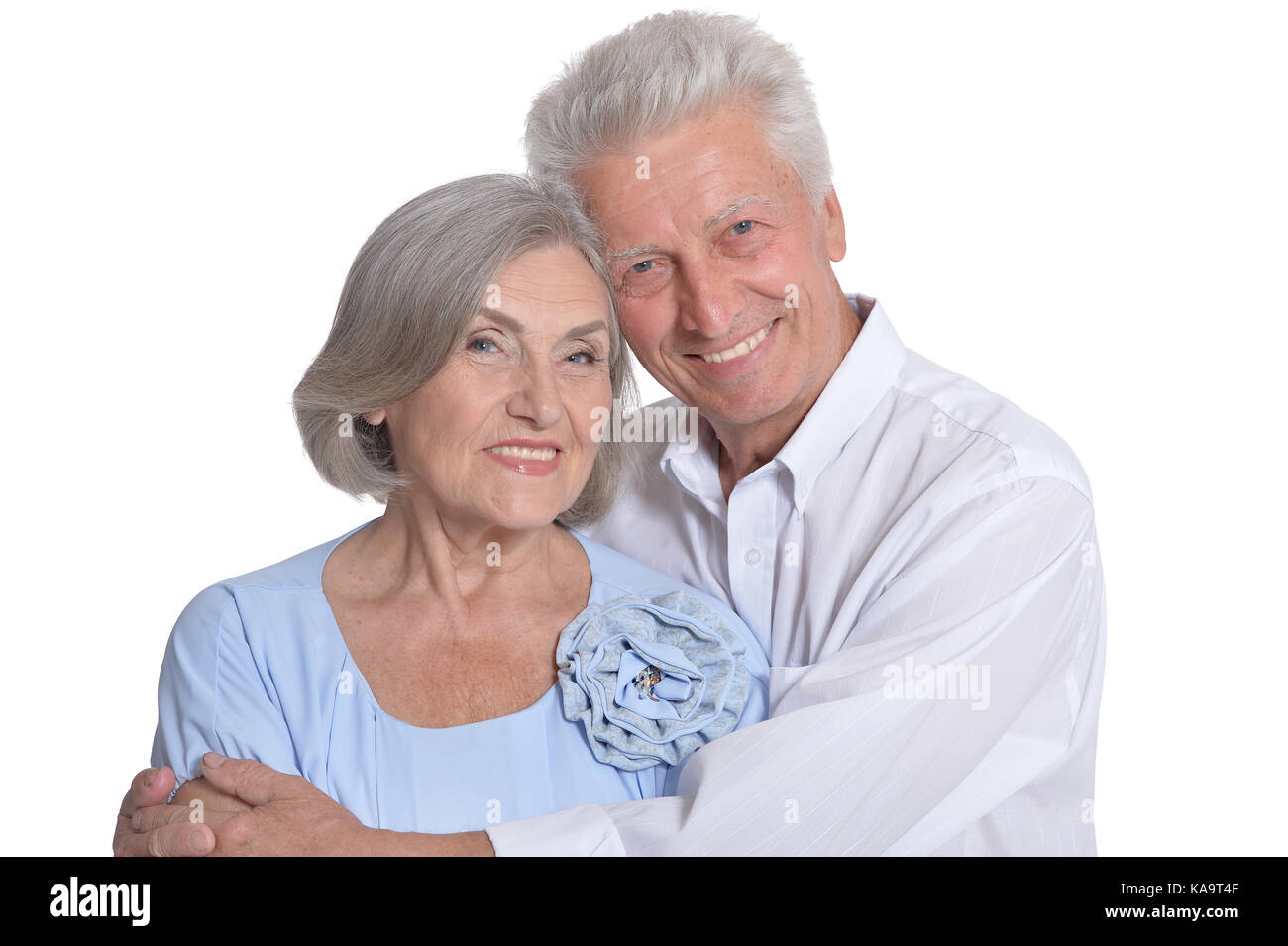 Senior couple posing Banque D'Images