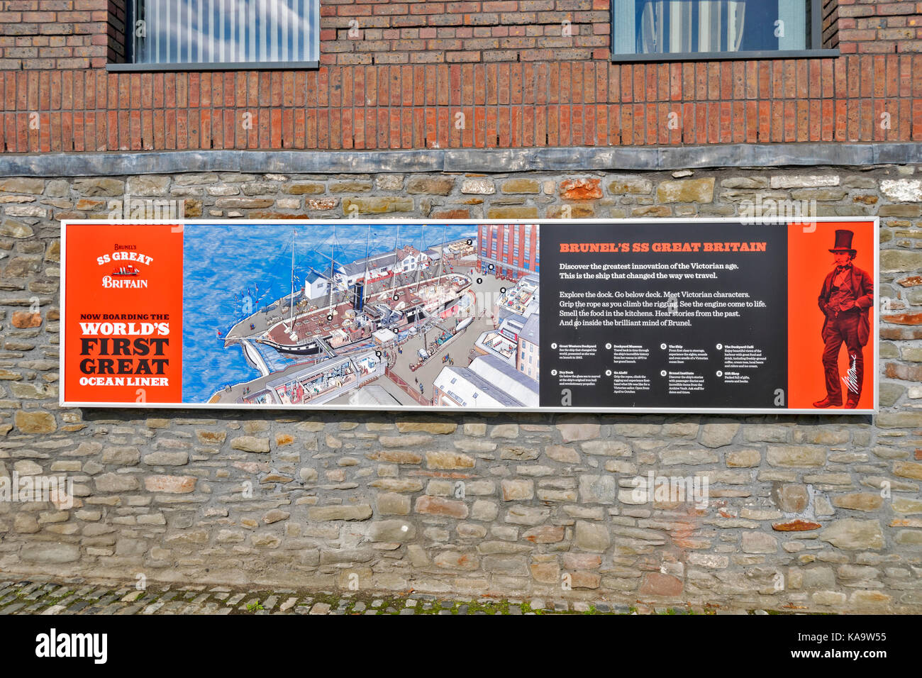 Le CENTRE-VILLE DE BRISTOL EN ANGLETERRE ET LE PORT SUR LA RIVIÈRE AVON À QUAI DE CONDENSATS CHAUDS AU CONSEIL L'AVIS D'INFORMATION PRÈS DE L'ARSENAL DE L'OUEST ET DE SS GREAT BRITAIN Banque D'Images