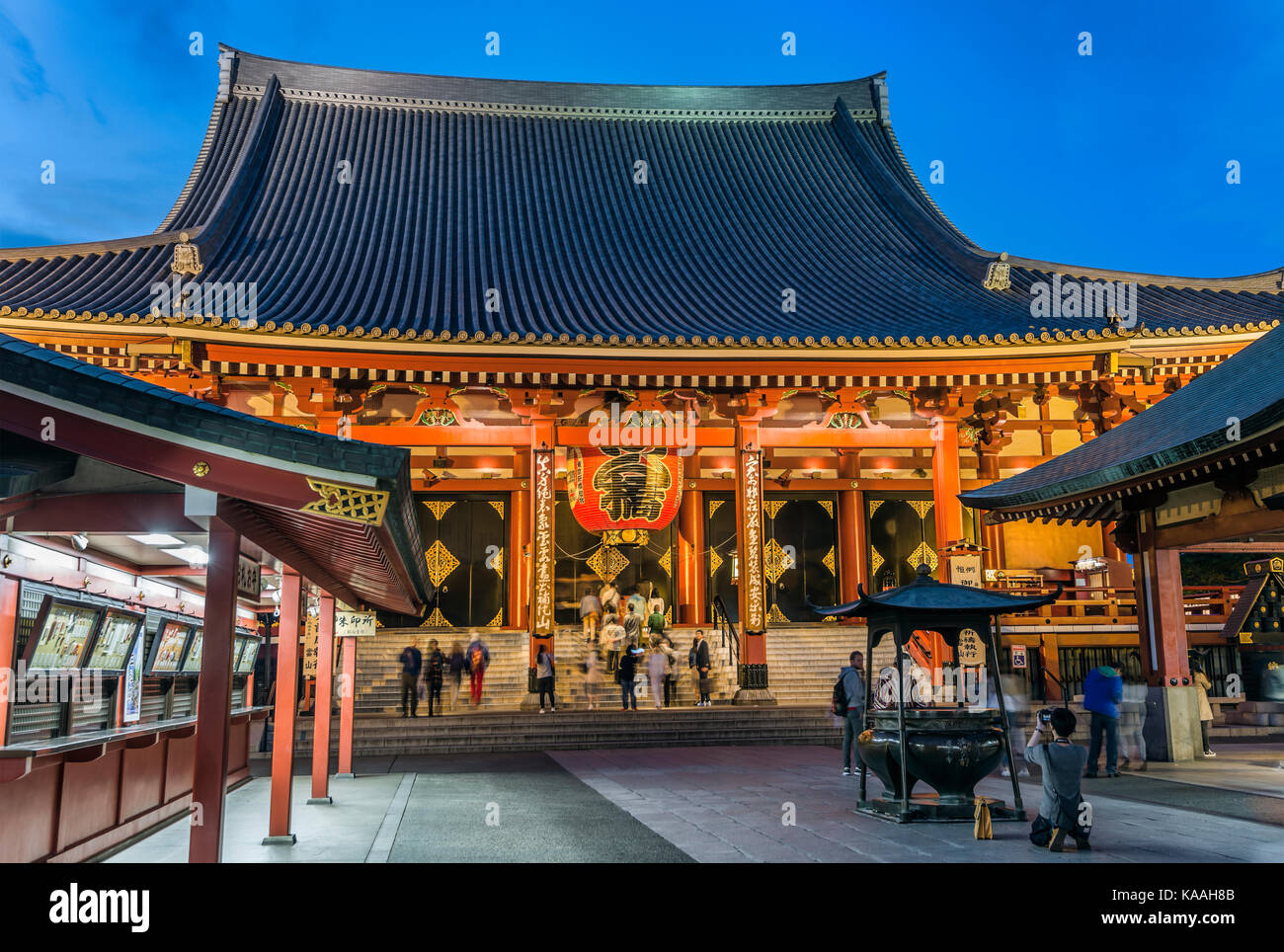 Ancien temple Sensoji de l'époque Edo, également connu sous le nom de Temple Asakusa Kannon, Asakusa, Tokyo, Japon Banque D'Images