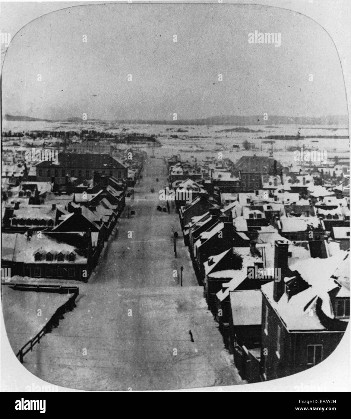 La banlieue de St-roch, Québec, QC, vers 1860 Banque D'Images