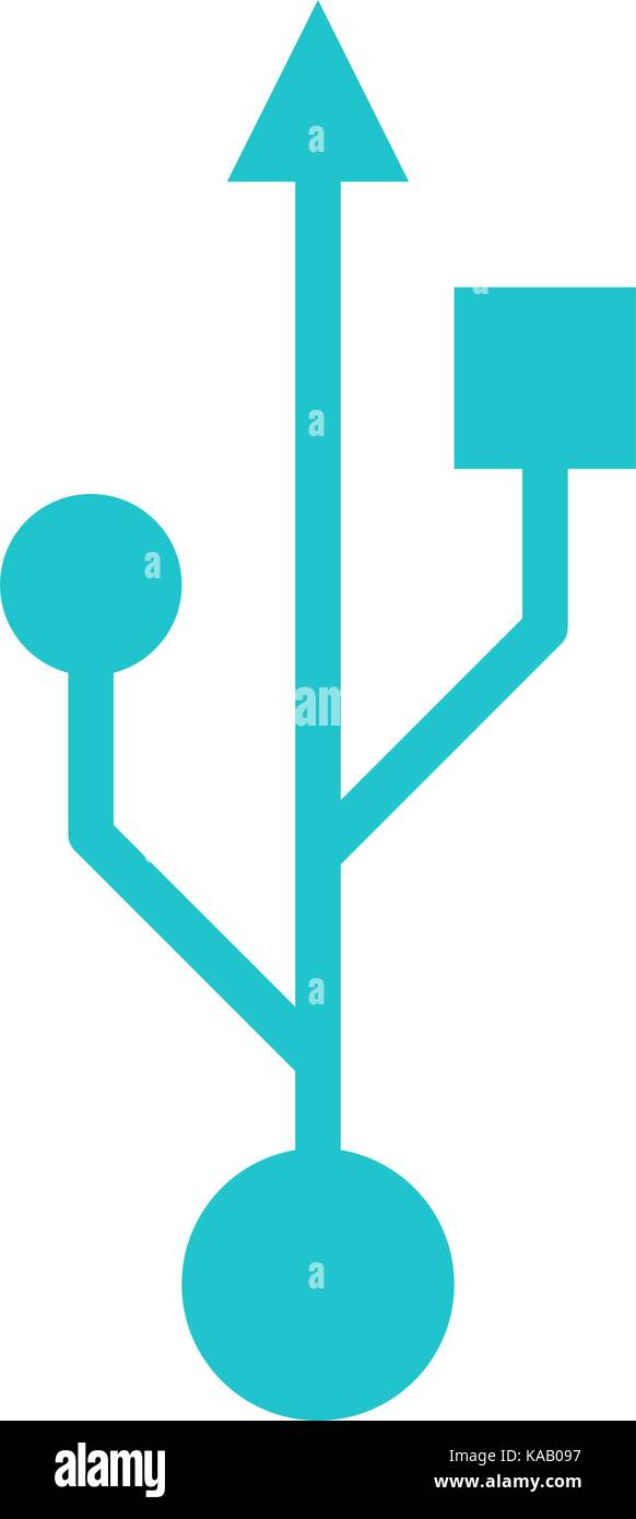 L'utiliser dans toutes vos conceptions. port usb universal serial bus symbole signe. recolorable facile et rapide forme. vector illustration d'un élément graphique Illustration de Vecteur