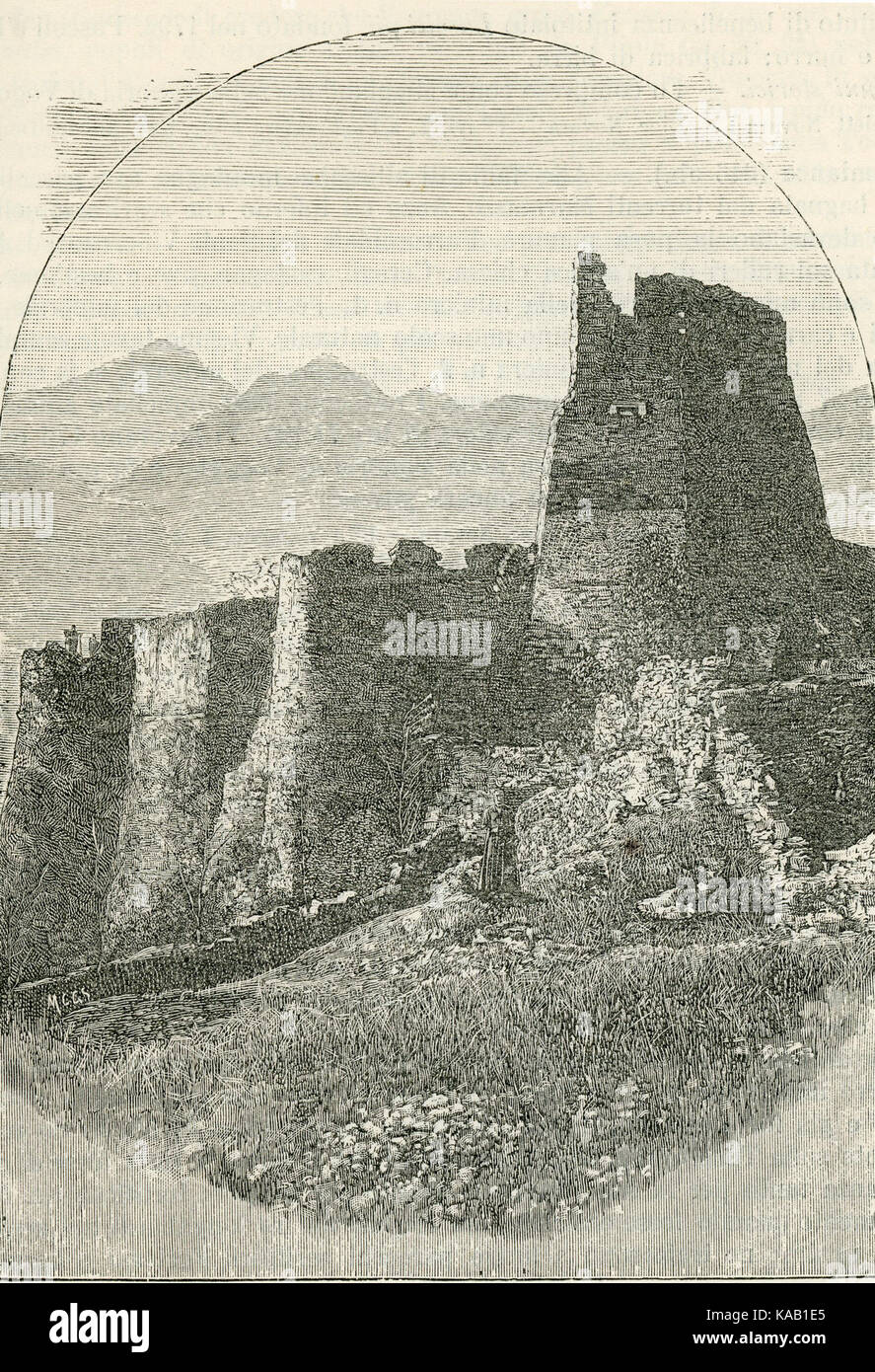 Rocca di Noci, (xilografia) Banque D'Images