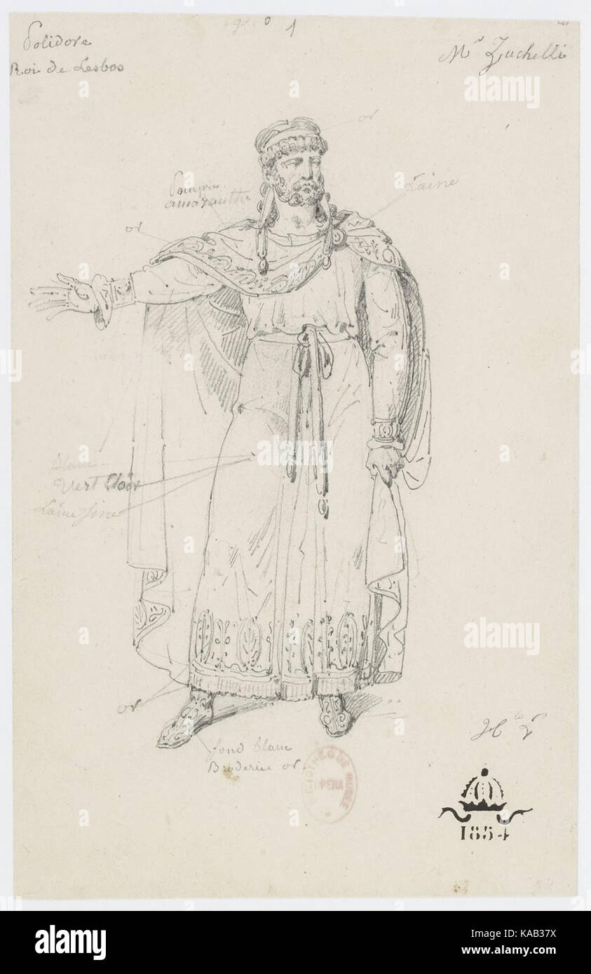 Rossini Zelmira Paris 1826 Hippolyte Lecomte Polidore Roi de Lesbos Mr Zuchelli Banque D'Images