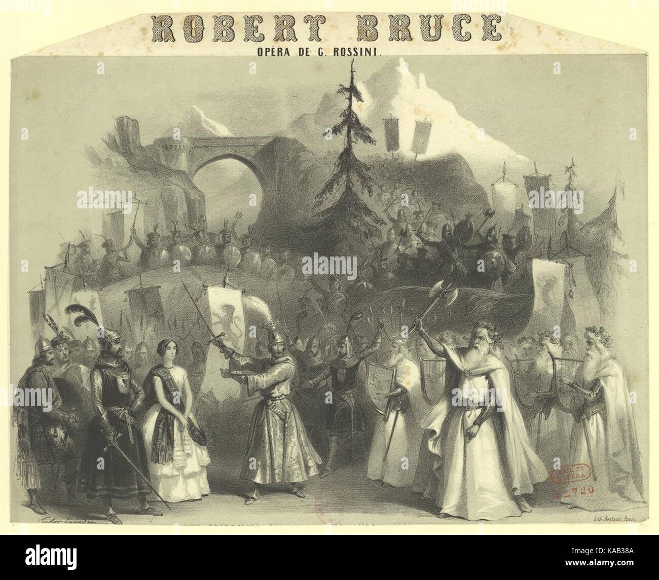 Robert Bruce 1846 Rossini Paris Scène Victor Coindre 2 Banque D'Images