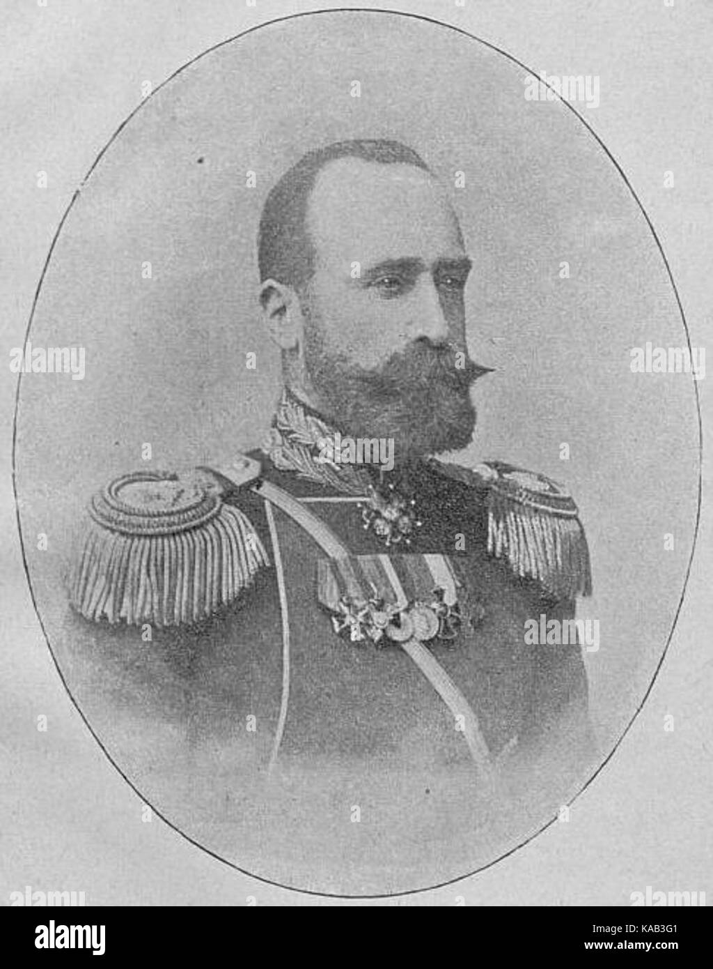 Sergueï Kutepov était un officier militaire russe, connu pour son implication dans l'Armée blanche russe pendant la guerre civile russe. Cette image de 1895 capture son rôle dans l'histoire militaire russe. Banque D'Images