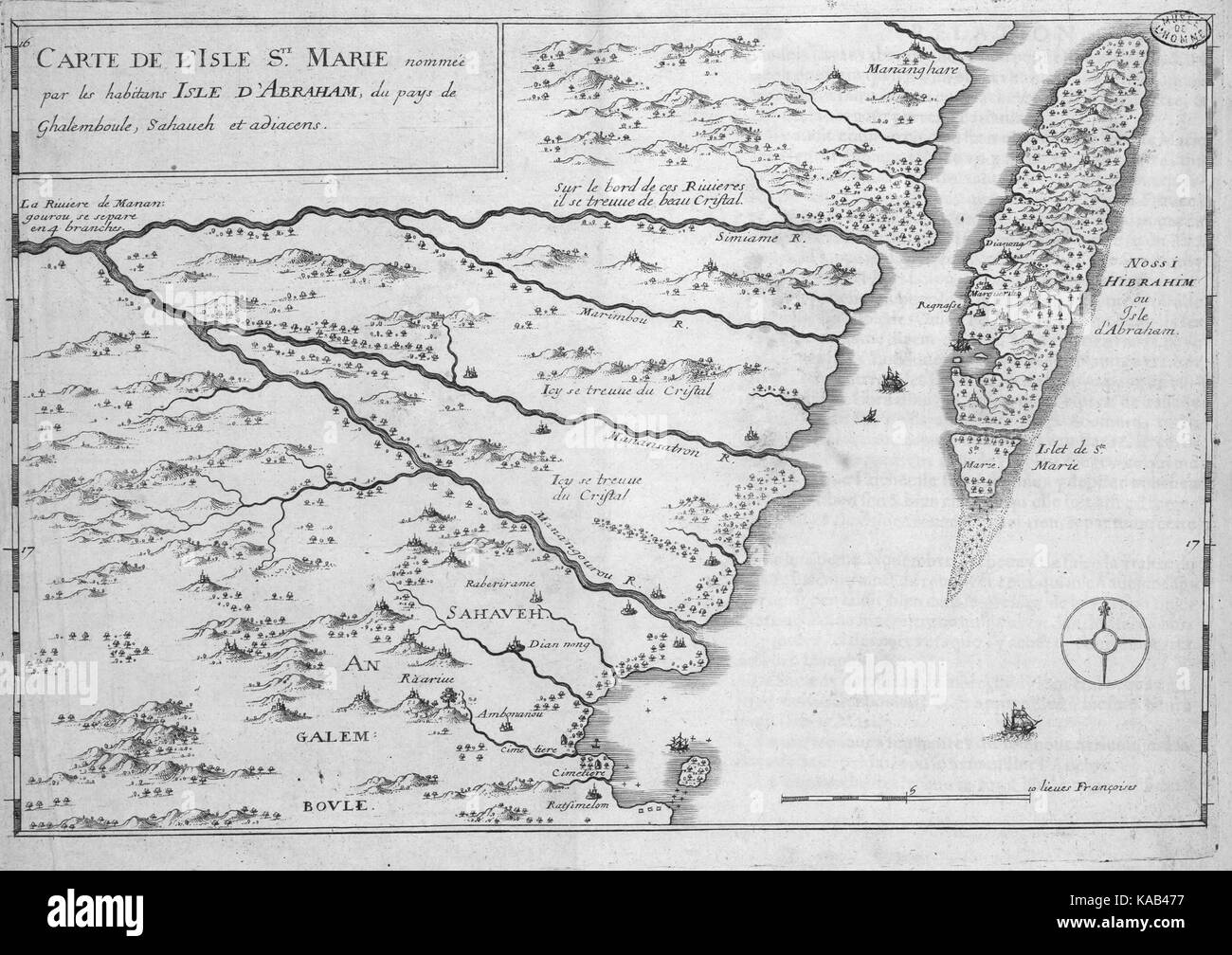 L'Île Sainte Marie Madagascar 1601 Banque D'Images