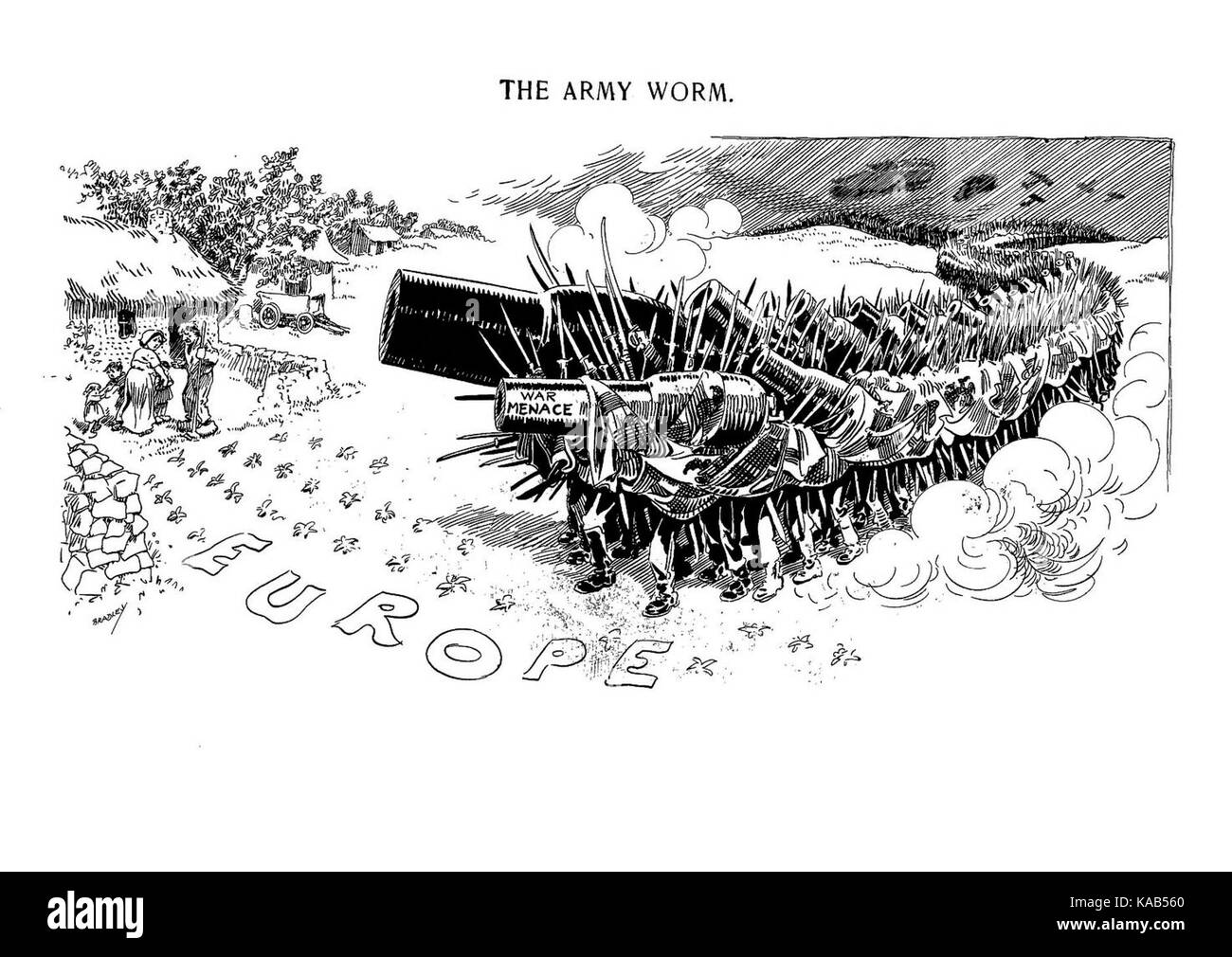 Le ver de l'armée. Luther D. Bradley Banque D'Images