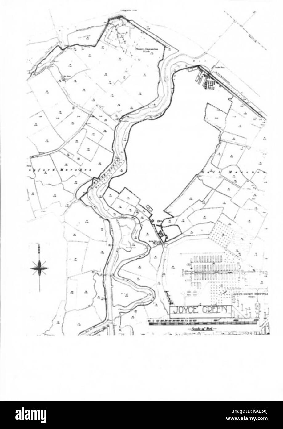 Aérodrome rfc joyce green plan du site Automne 1918 Banque D'Images