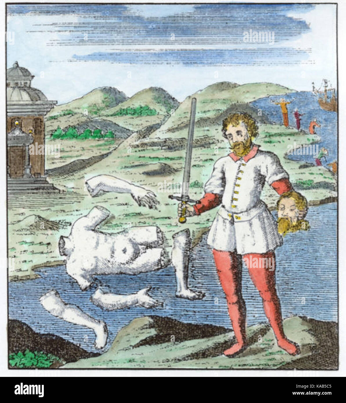 Splendor Solis. Image 10 La rupture la tête du roi Banque D'Images