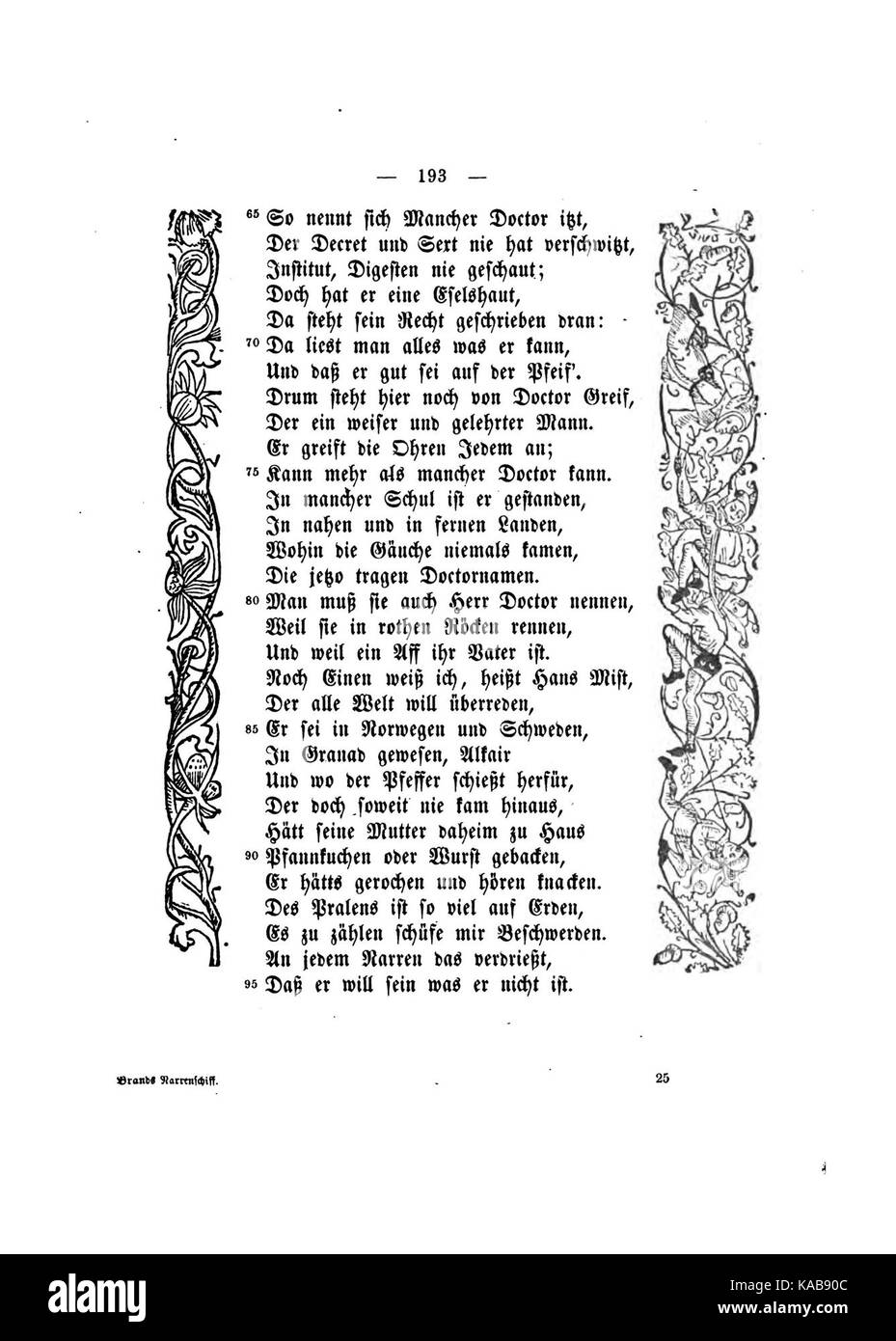 Sebastian Marques Narrenschiff (Simrock) 227 Banque D'Images