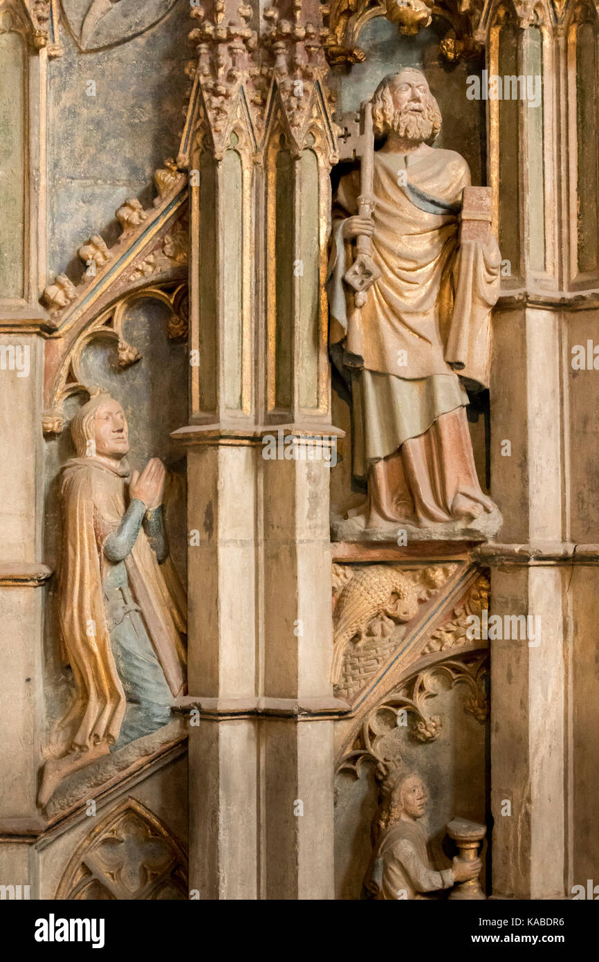 Lieu de culte du Saint Sacrement, 1370, Église Saint Sebaldus (St. G. Sebald, Sebalduskirche), Nuremberg, Allemagne Banque D'Images