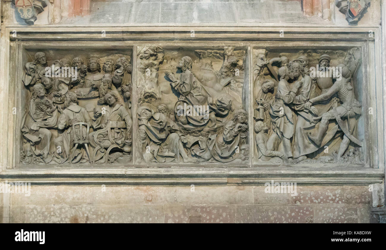 Le mémorial Volckamer, par Veit Stoss, 1499, Église Saint Sebaldus (St. G. Sebald, Sebalduskirche), Nuremberg, Allemagne Banque D'Images