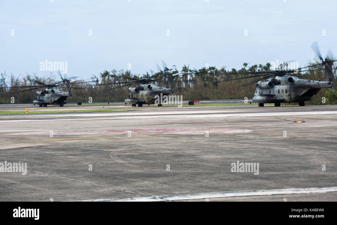 CH-53E Super Stallion Helicopters à la Force opérationnelle Banque D'Images