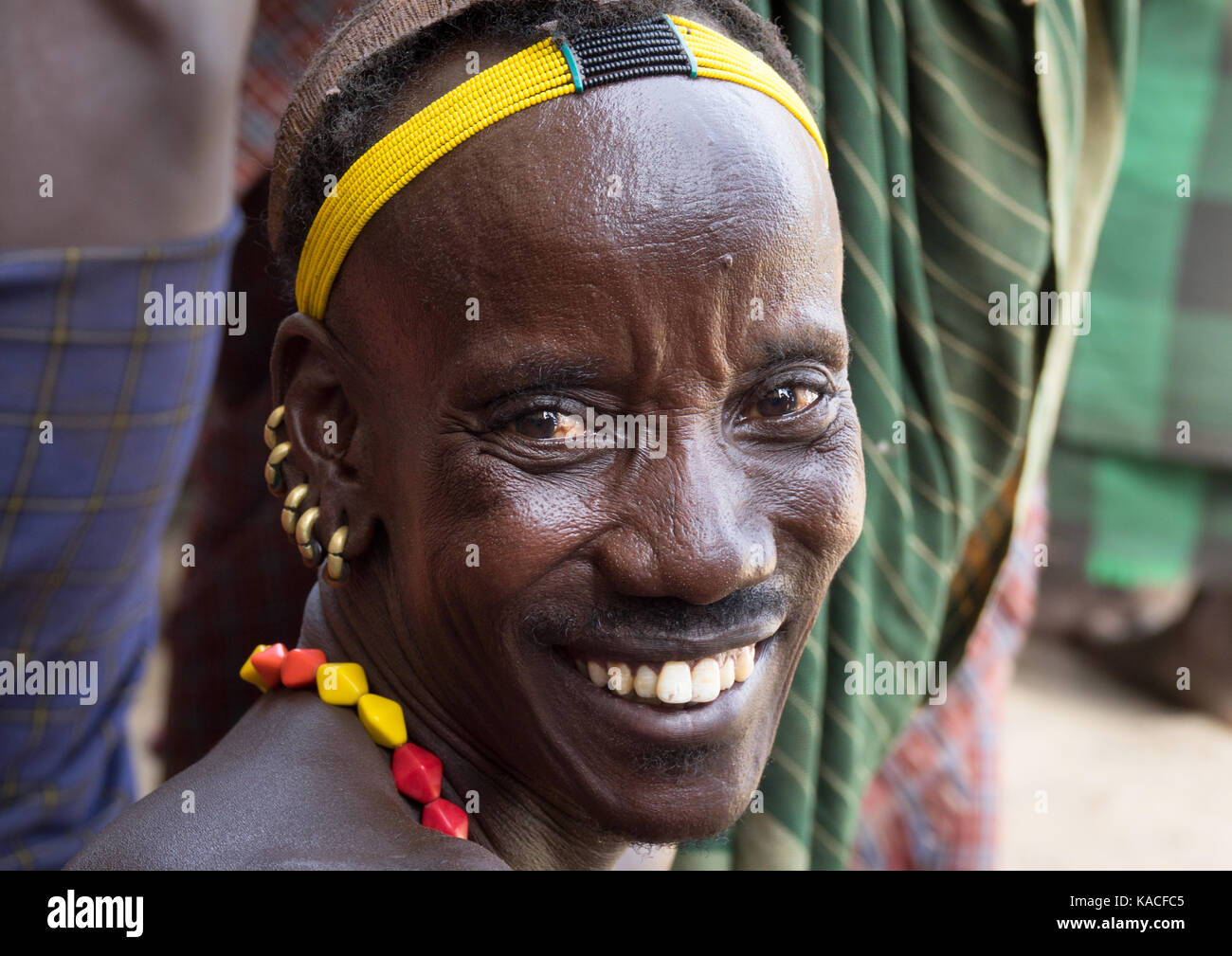 Participation à l'homme fier Dassanech Ox célébration, Salheng,Comté de Turkana, Omorate, Ethiopie Banque D'Images