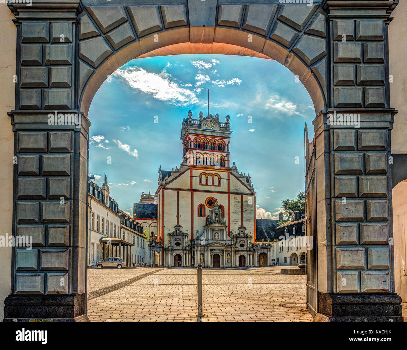 Célèbre abbaye st. Matthias ou benediktinerabtei. st matthias à Trèves, Banque D'Images