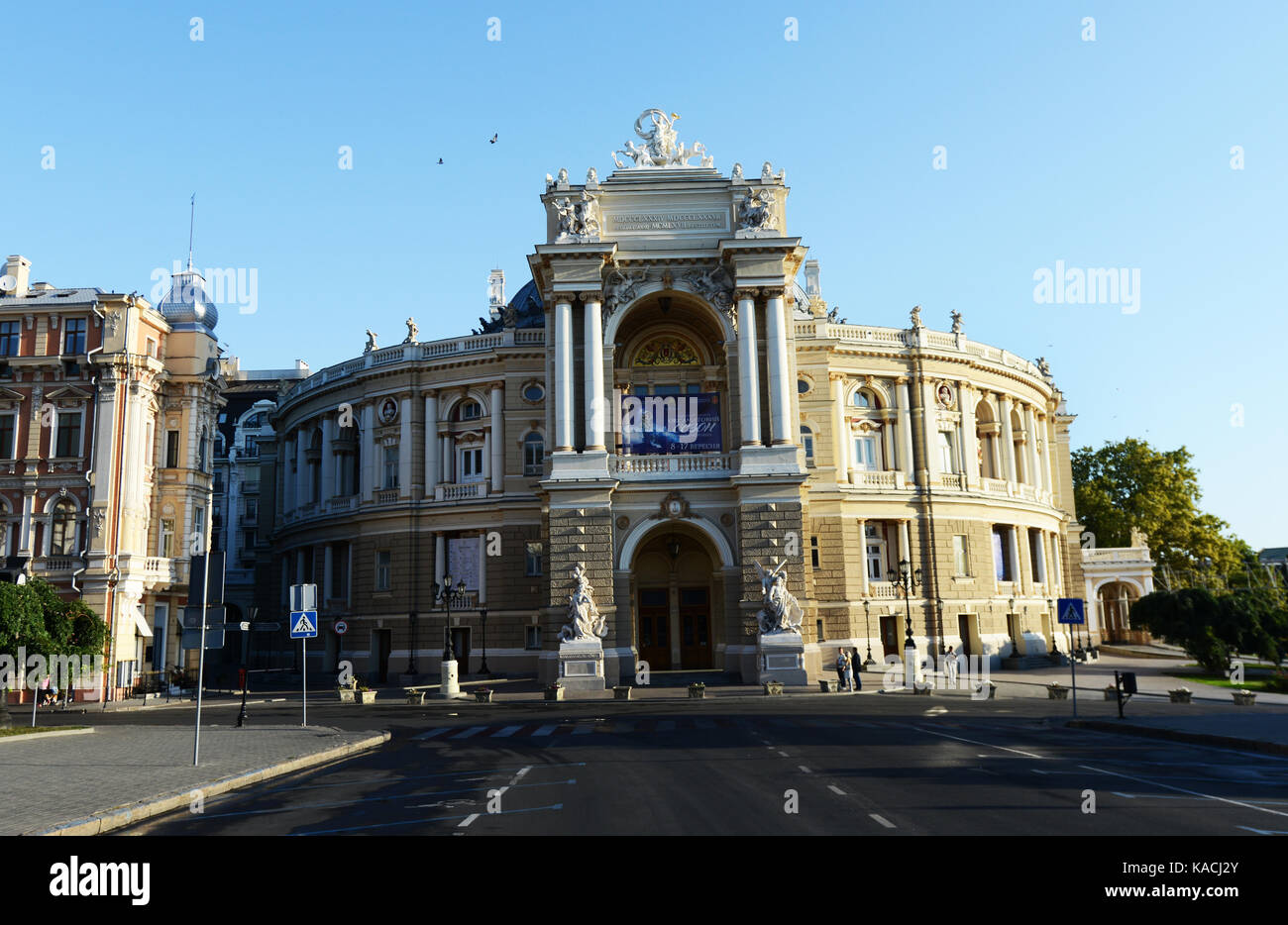 L'Odessa National Academic Theatre of Opera and Ballet bâtiment. Banque D'Images