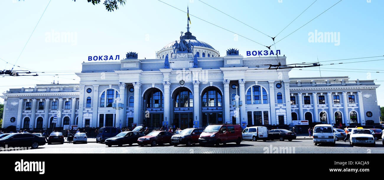 Bâtiment de la gare d'Odessa. Banque D'Images