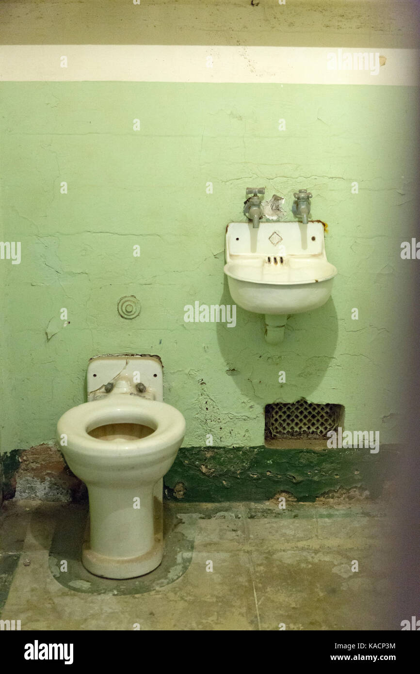 Détails de l'île-prison d'Alcatraz. Banque D'Images