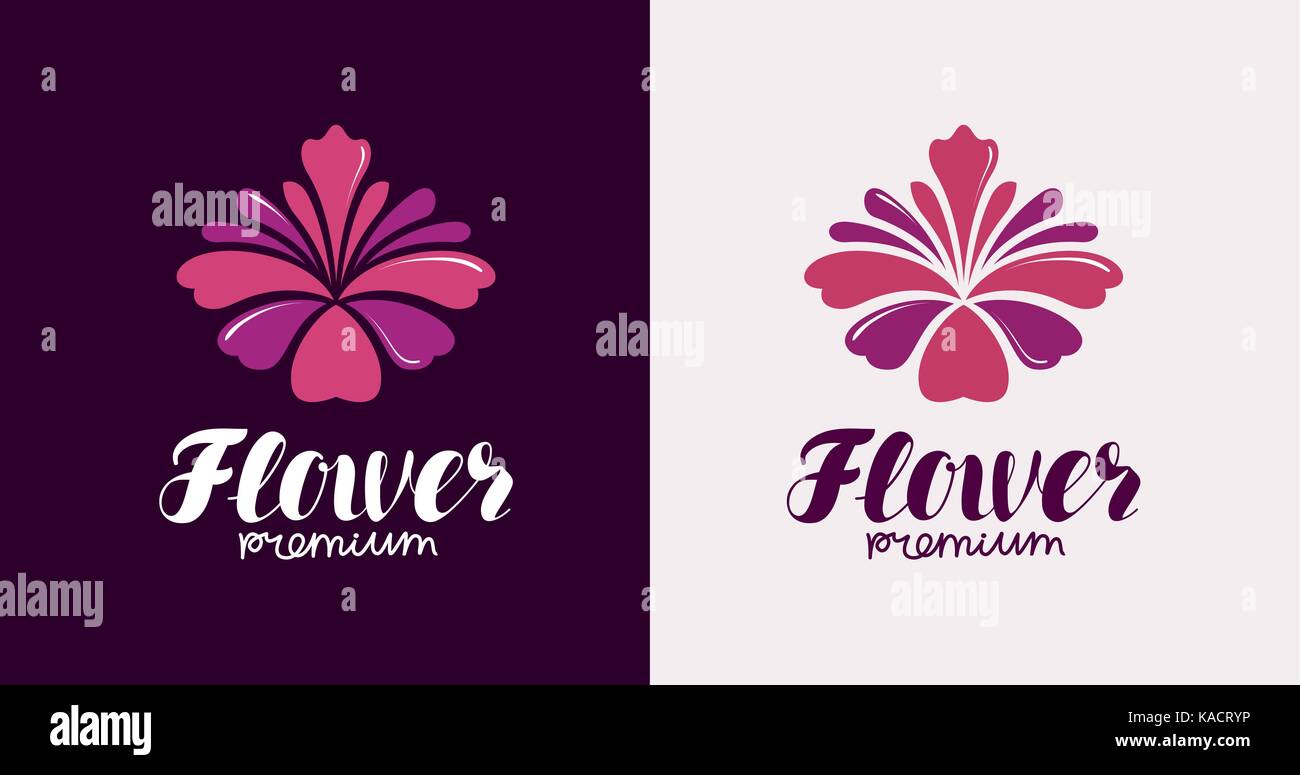 Logo fleurs ou l'étiquette. vector illustration Illustration de Vecteur