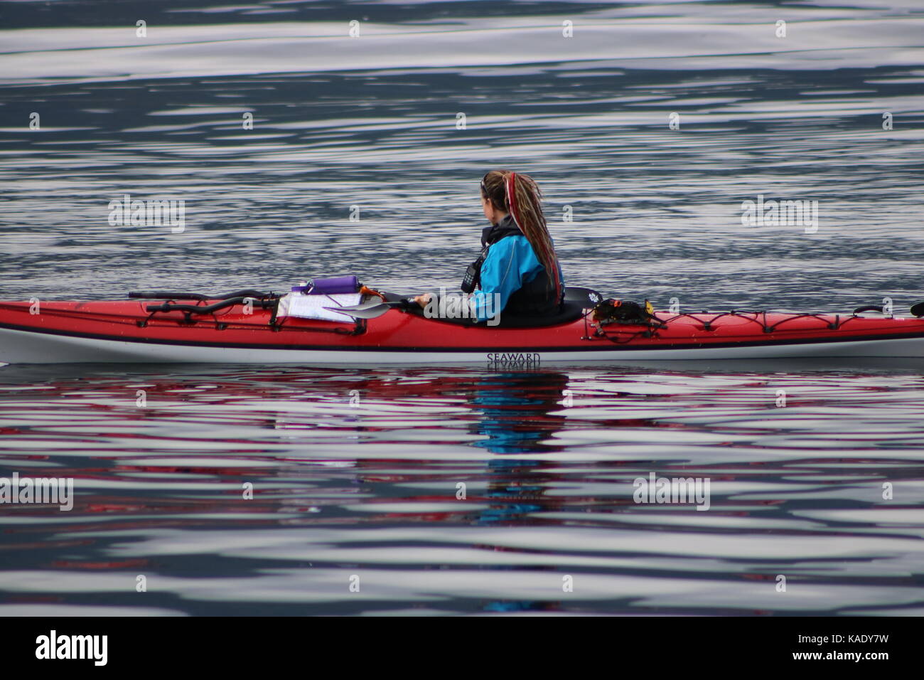 Kayak de mer de la Colombie-Britannique Banque D'Images