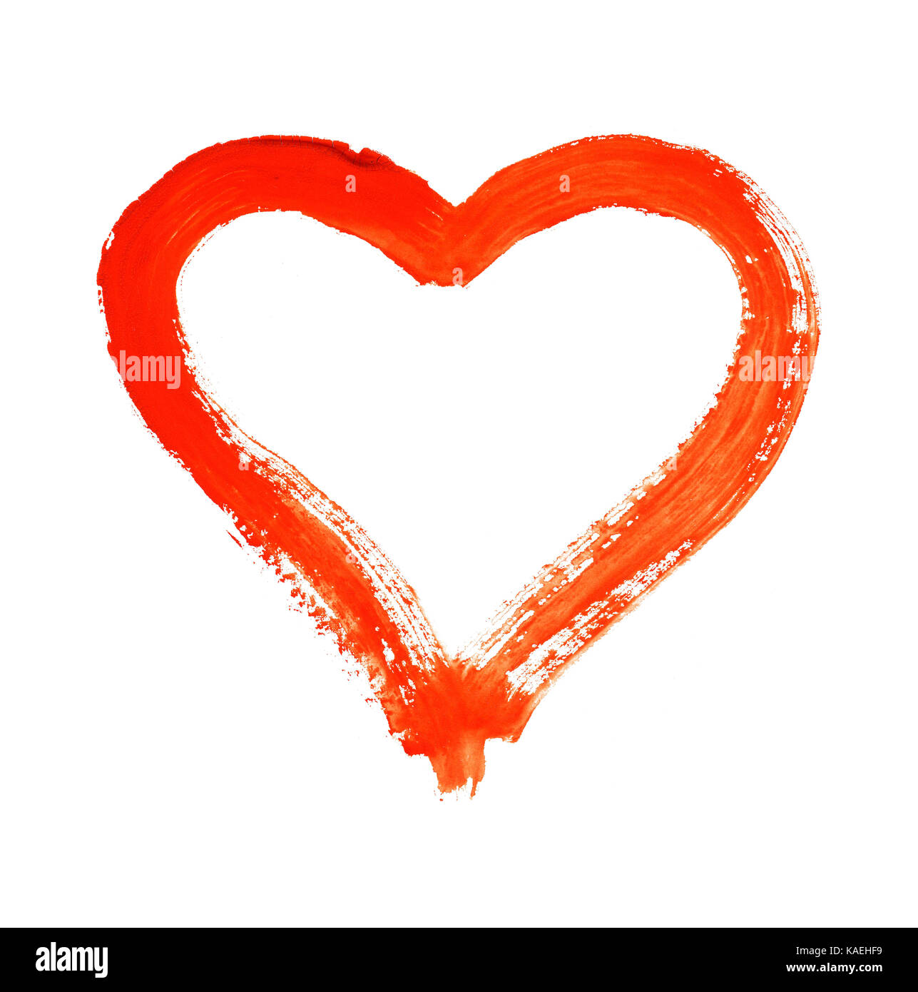 Coeur - symbole de l'amour - aquarelle sur papier - isolé Banque D'Images