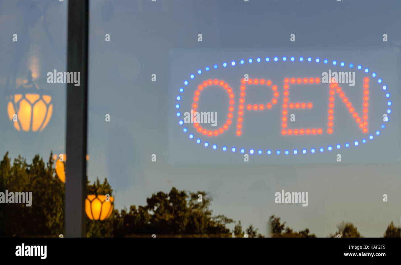 Ouvrir Ouvrir une vitrine Banque D'Images