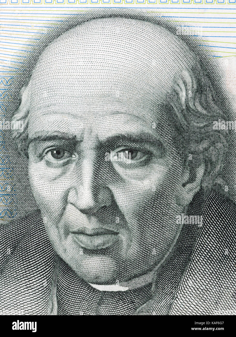 Miguel Hidalgo y Costilla portrait de pesos mexicains Banque D'Images