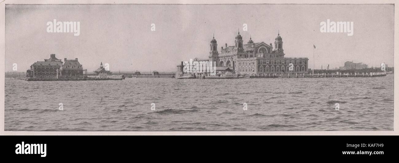 Ellis Island. Dépôt d'immigration depuis 1892, où tous les immigrants sont débarquées et examiné avant d'être admis au pays.… Banque D'Images