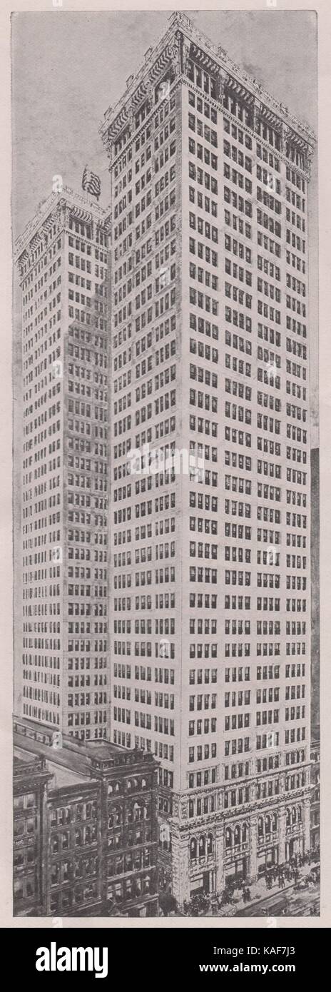 Bâtiment d'Adams, à 61 Broadway, un immeuble de bureaux de 32 étages, l'ajout à la New York skyline en rapide évolution Banque D'Images