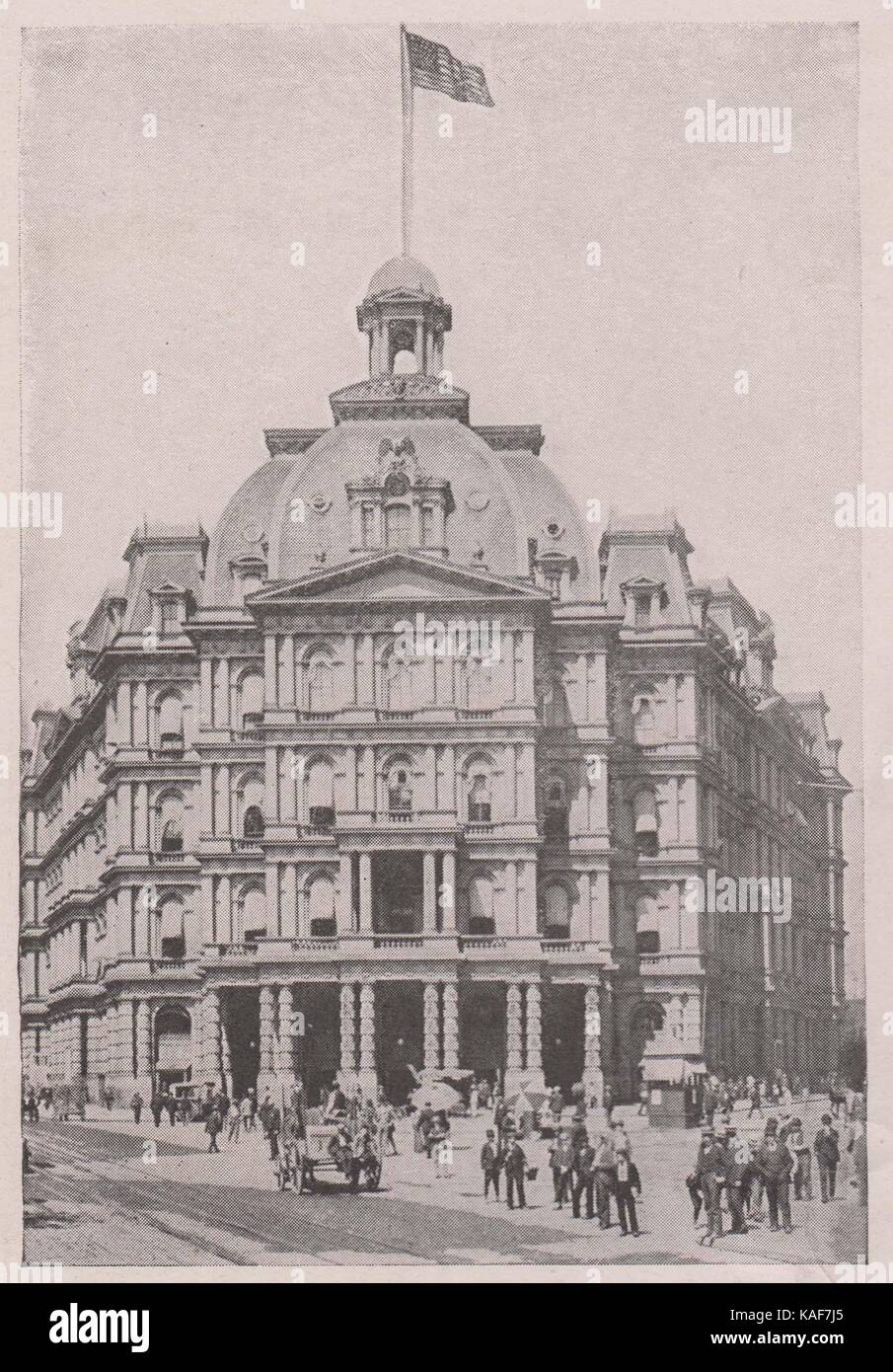Bureau de poste et Federal Building, Broadway à park row, ouvert en 1875, les recettes annuelles de plus de 30 000 000 $ Banque D'Images