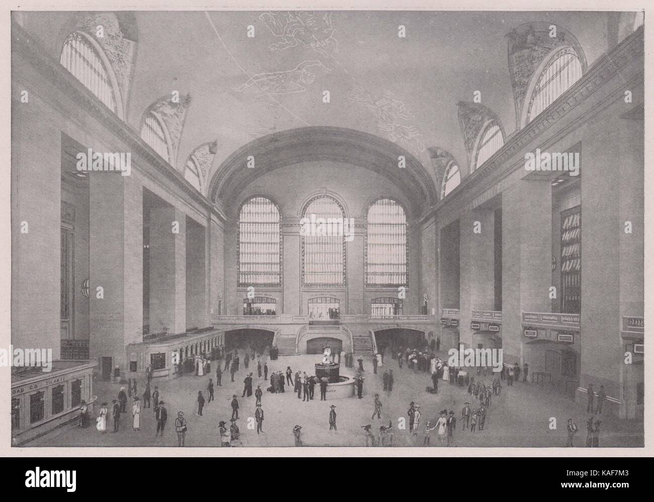 Intérieur de la gare Grand Central. Le hall principal est l'une des principales caractéristiques du nouveau dépôt. C'est 120x130 pieds et… Banque D'Images