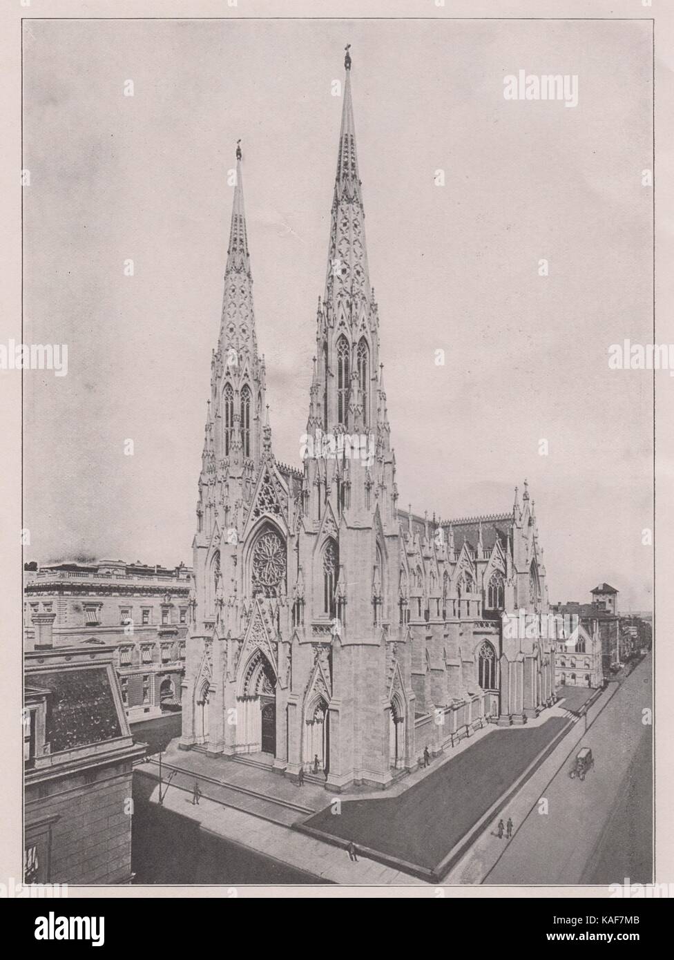 La Cathédrale St Patrick, sur la 5ème Avenue entre la 50e à la 51e rue. plus grande et la plus belle église en Amérique. Construit en 1858… Banque D'Images