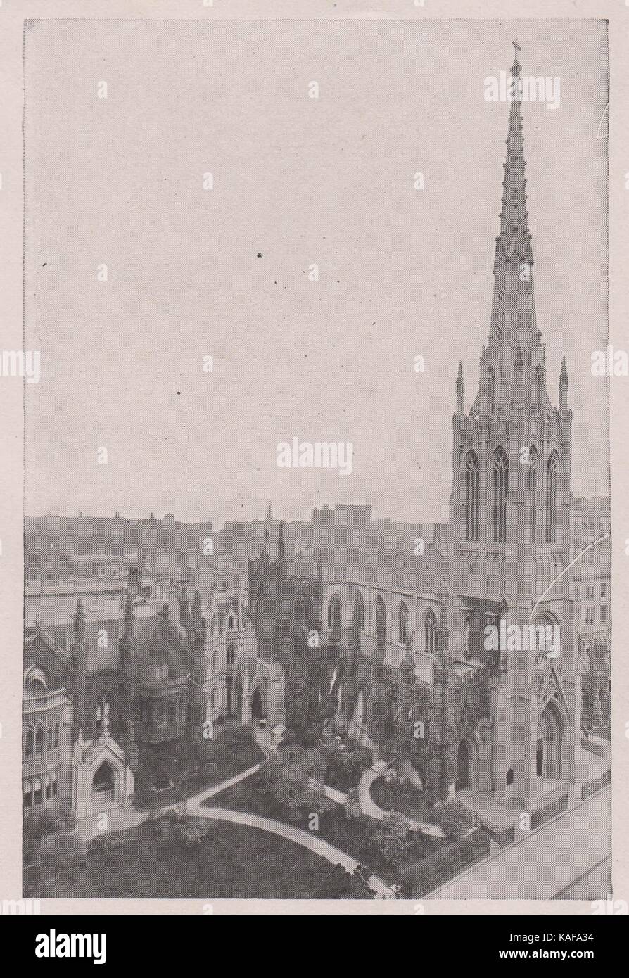 Grace Church épiscopalienne protestante -, sur Broadway et la 9e Rue. Construit 1845, de calcaire blanc, avec en spire. James … Banque D'Images