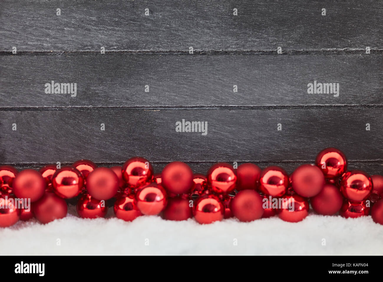 Boules de décoration de Noël rouge comme arrière-plan noël Banque D'Images