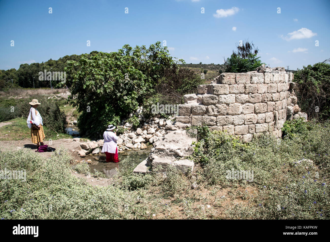 Zippori. printemps ce printemps, situé près de l'ancienne ville de sepphoris (zippori) en Galilée, Israël était la principale source d'eau à la ville Banque D'Images