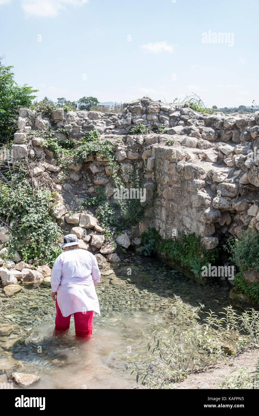 Zippori. printemps ce printemps, situé près de l'ancienne ville de sepphoris (zippori) en Galilée, Israël était la principale source d'eau à la ville Banque D'Images