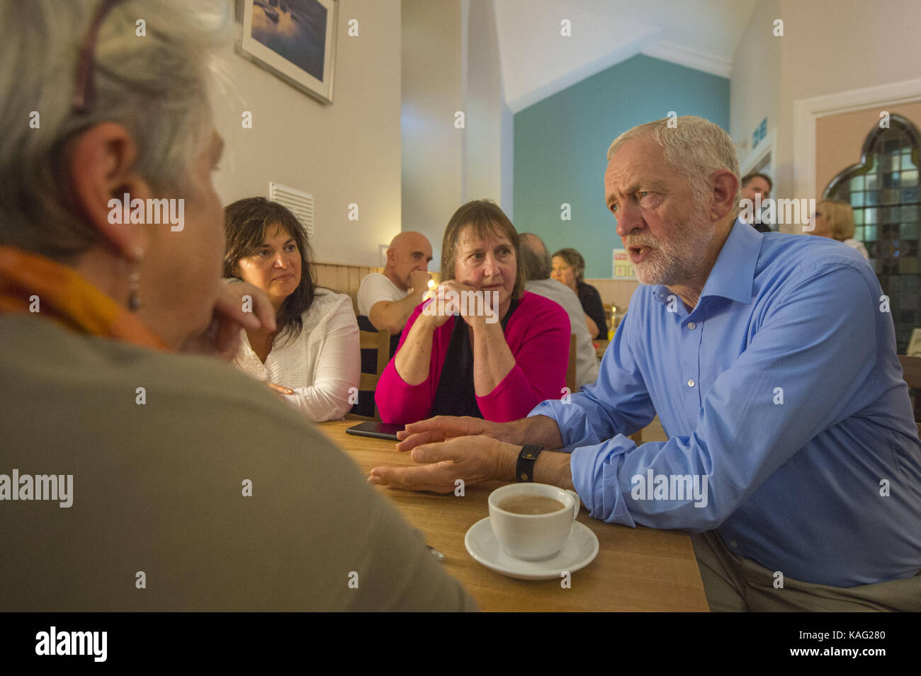 Leader du travail sera Jeremy Corbyn répond aux retraités pour plateau à St Bryce Kirk dans Kirkcaldy. Avec : Jeremy Corbyn Où : Kirkcaldy, Royaume-Uni Quand : 26 août 2017 : Crédit d'Euan Cherry/WENN.com Banque D'Images