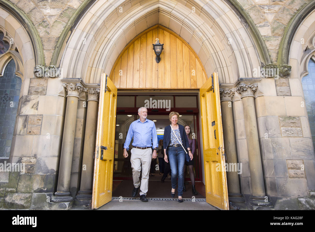 Leader du travail sera Jeremy Corbyn répond aux retraités pour plateau à St Bryce Kirk dans Kirkcaldy. Avec : Jeremy Corbyn Où : Kirkcaldy, Royaume-Uni Quand : 26 août 2017 : Crédit d'Euan Cherry/WENN.com Banque D'Images