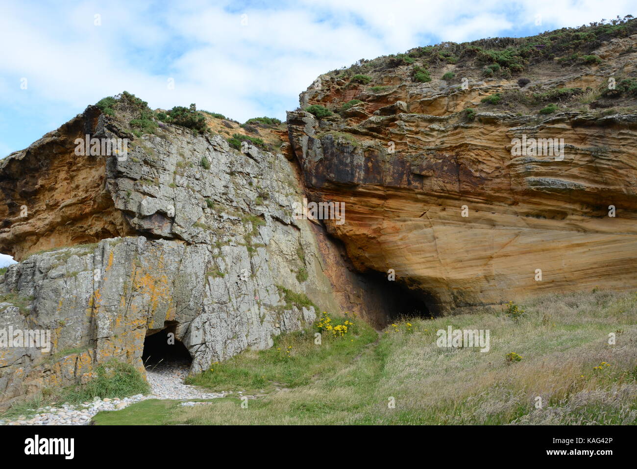 Des grottes à clashach sédimentaires cove Banque D'Images