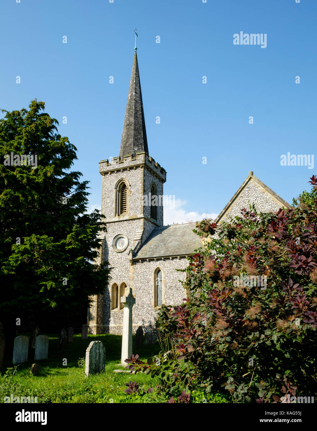 Stanmer Park, église Stanmer, Brighton, East Sussex. Banque D'Images