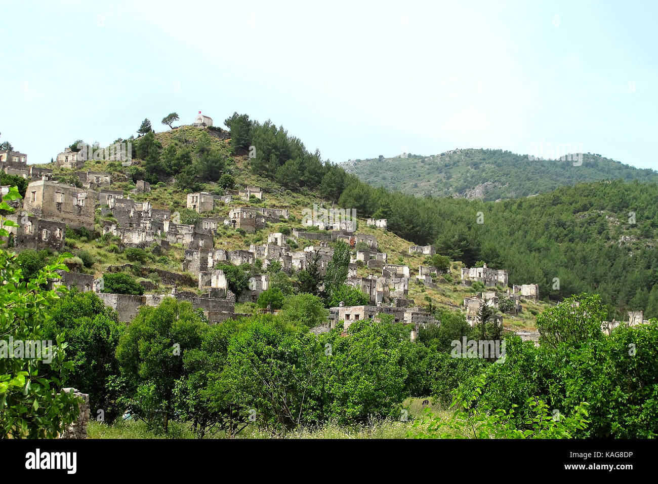 Village fantôme de Kayakoy, Mugla, Turquie Banque D'Images