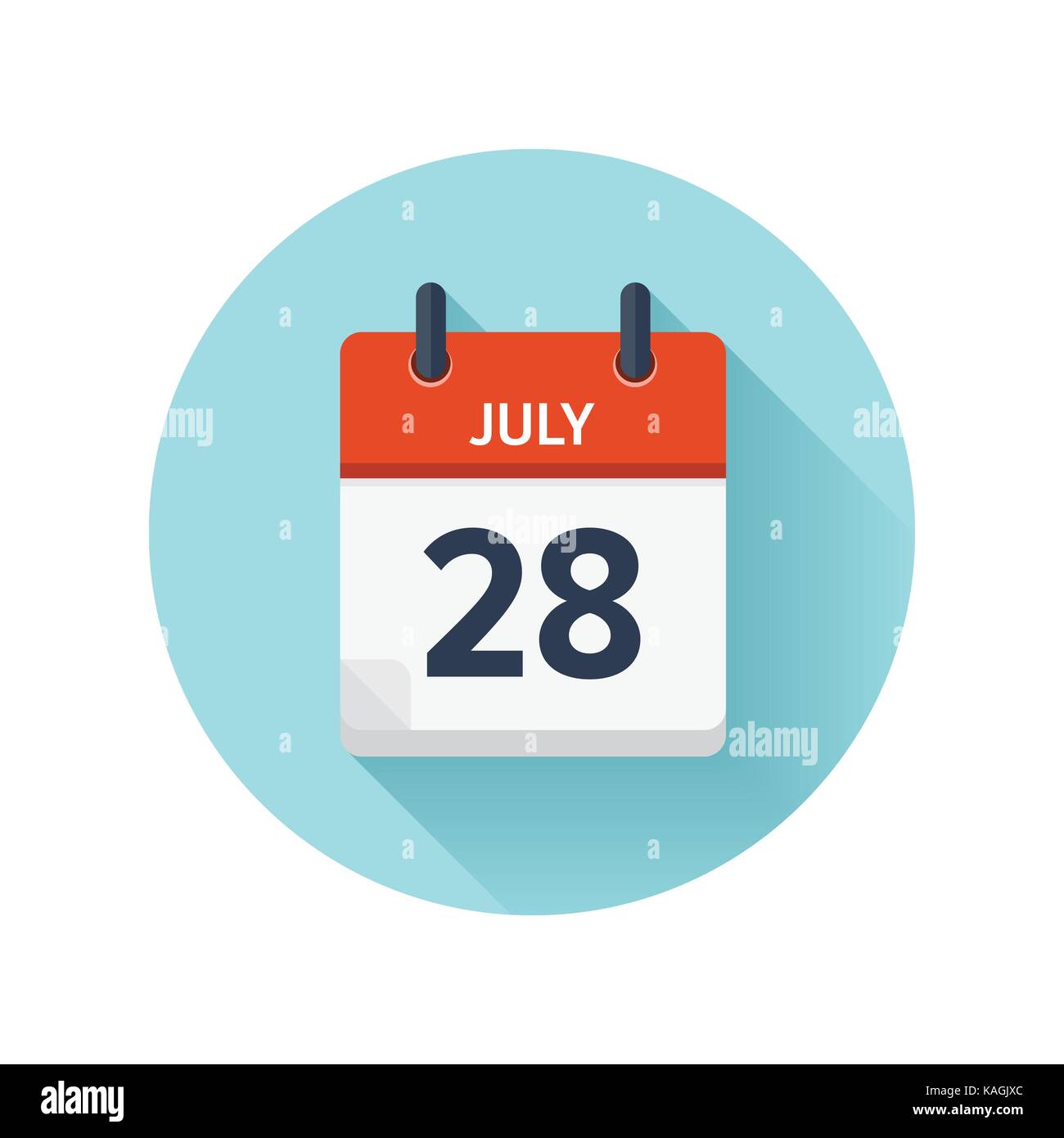 28 july calendar icon Banque de photographies et d'images à haute résolution - Alamy