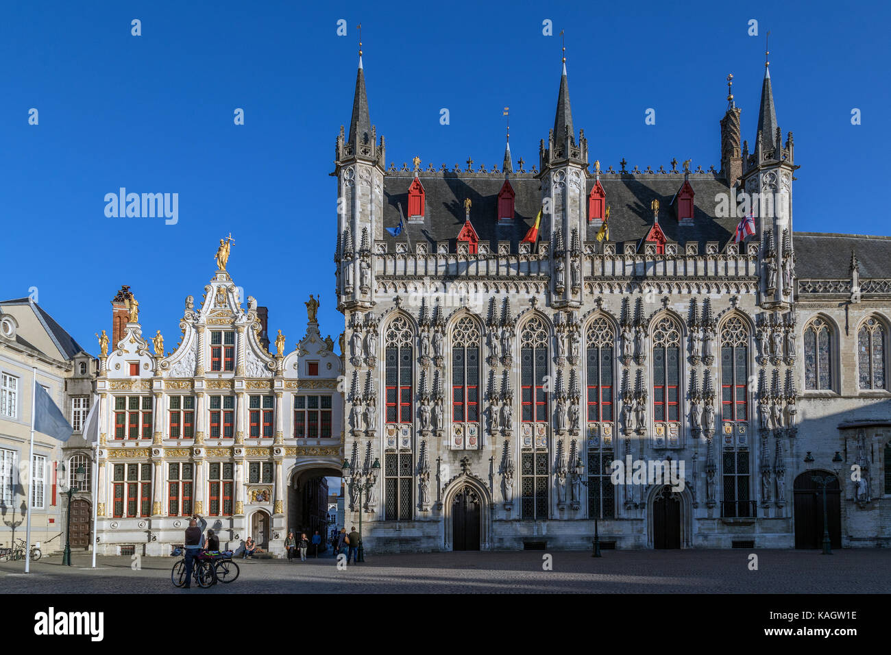 Le Provinciaal Hof (cour de la province) dans la région de brug square dans la ville de Bruges en Belgique. c'est l'ancien lieu de rencontre pour les gouvernements provinciaux Banque D'Images