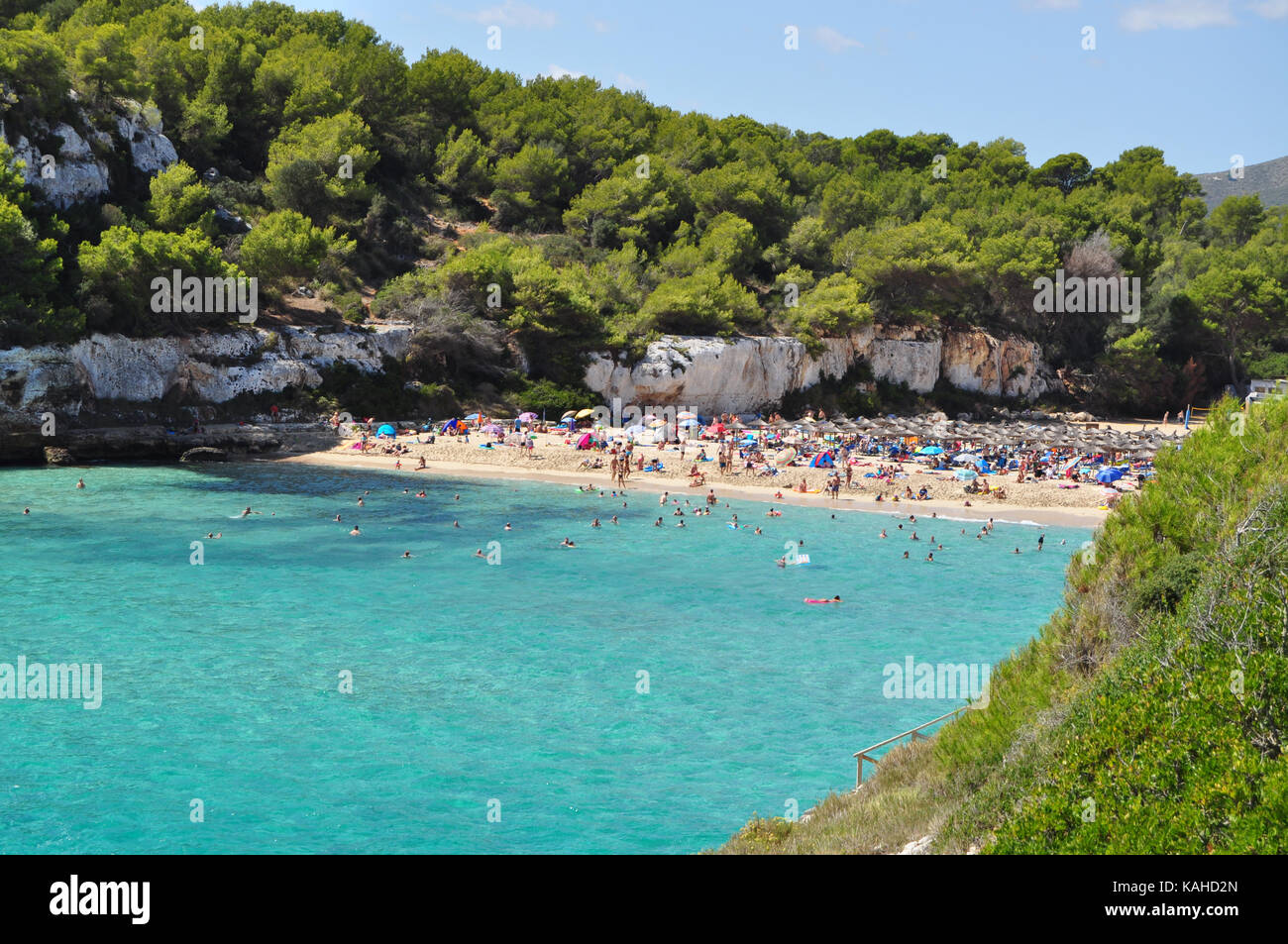 Cala romantica bech dans l'île des Baléares de Majorque en Espagne Banque D'Images