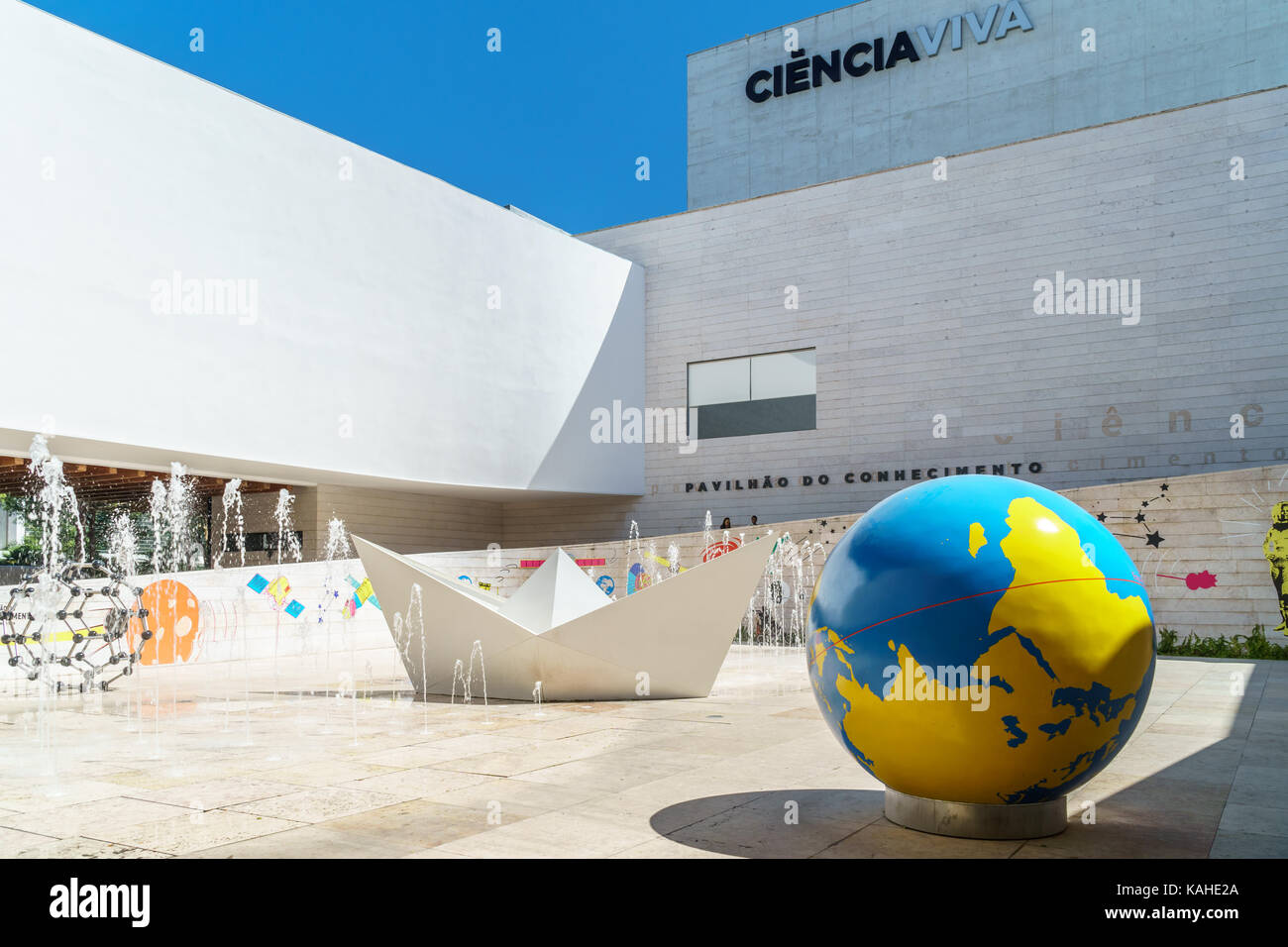 Lisbonne, Portugal - 10 août 2017 : le pavillon de la connaissance (pavilhao n'conhecimentois ou Ciencia Viva de la science et de la technologie interactive museu Banque D'Images