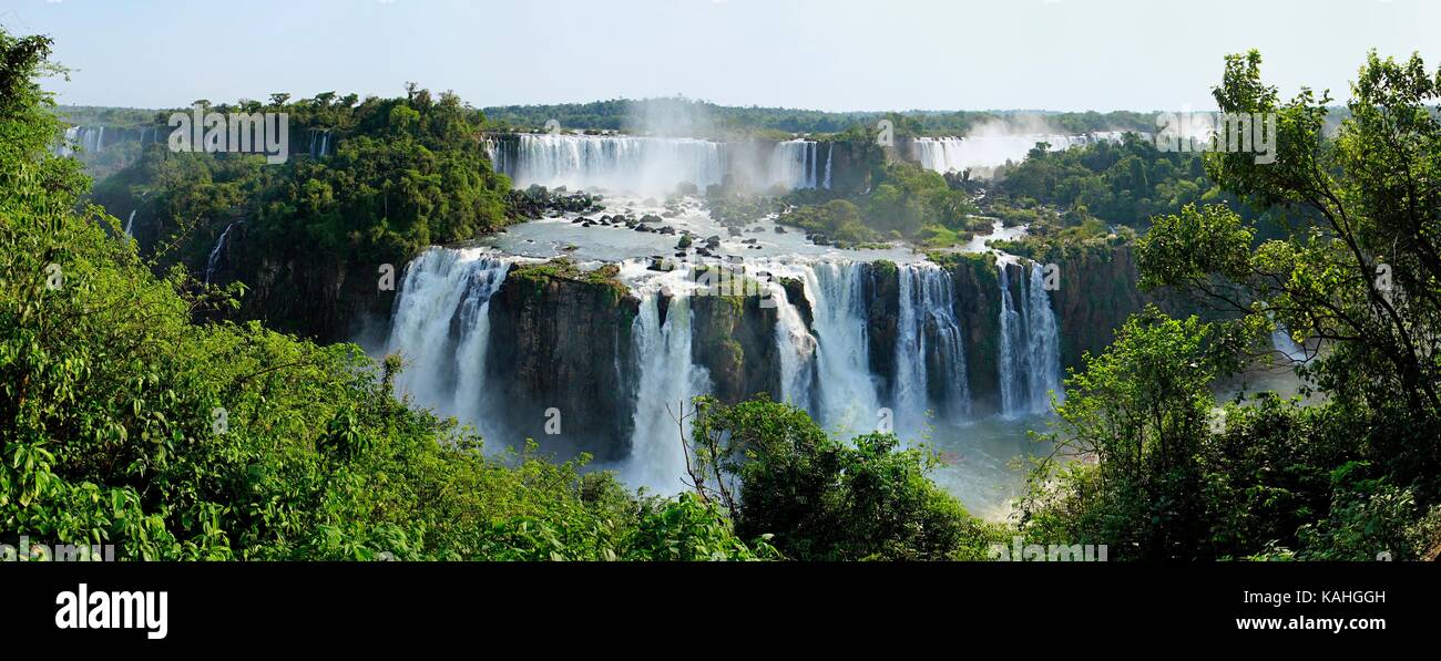 Chutes d'Iguazu, Foz do Iguaçu, Parc national d'Iguazú, Paraná, Brésil Banque D'Images