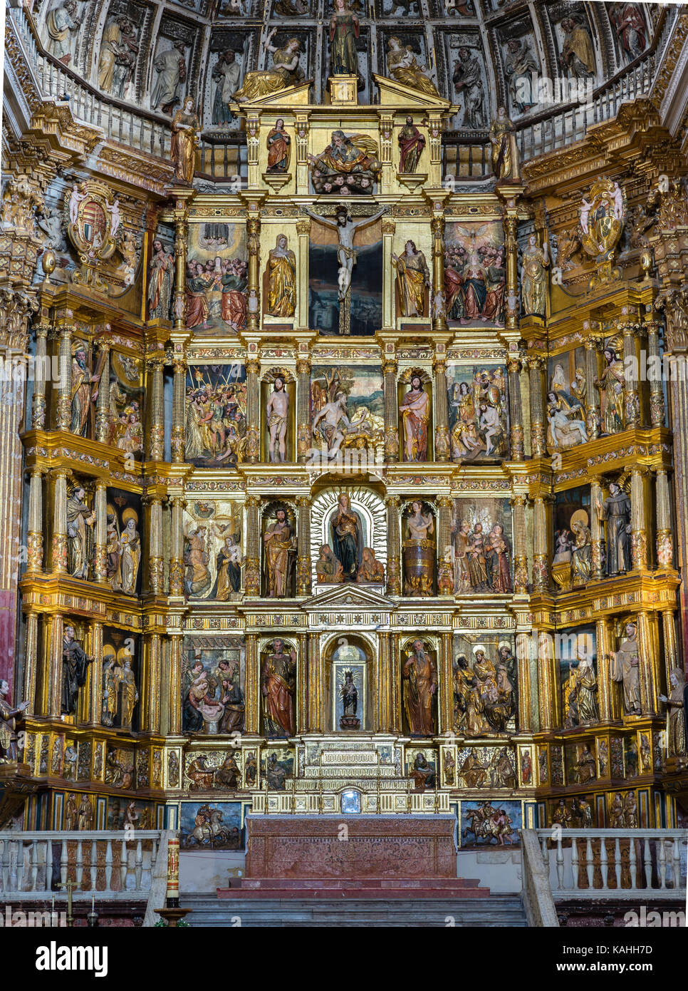 Renaissance Haut autel, Monasterio de San Jerónimo, Grenade, Andalousie, Espagne Banque D'Images