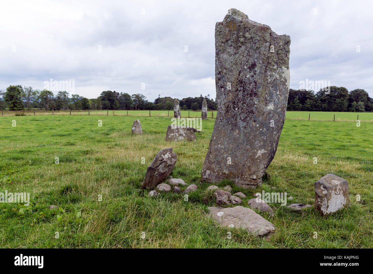 Nether largie standing stones, Kilmartin, Argyll and bute, Ecosse, Royaume-Uni Banque D'Images