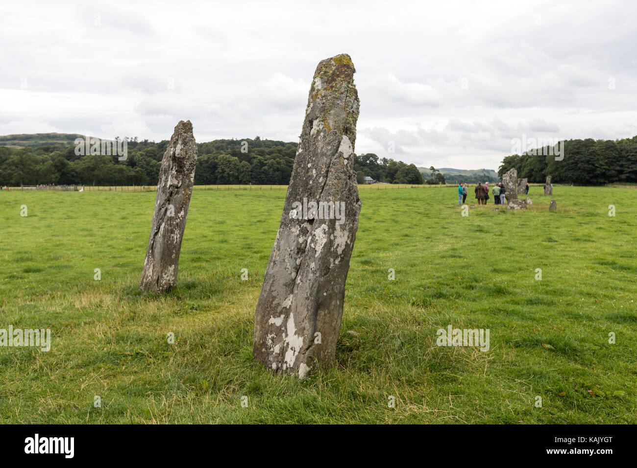 Nether largie standing stones, Kilmartin, Argyll and bute, Ecosse, Royaume-Uni Banque D'Images